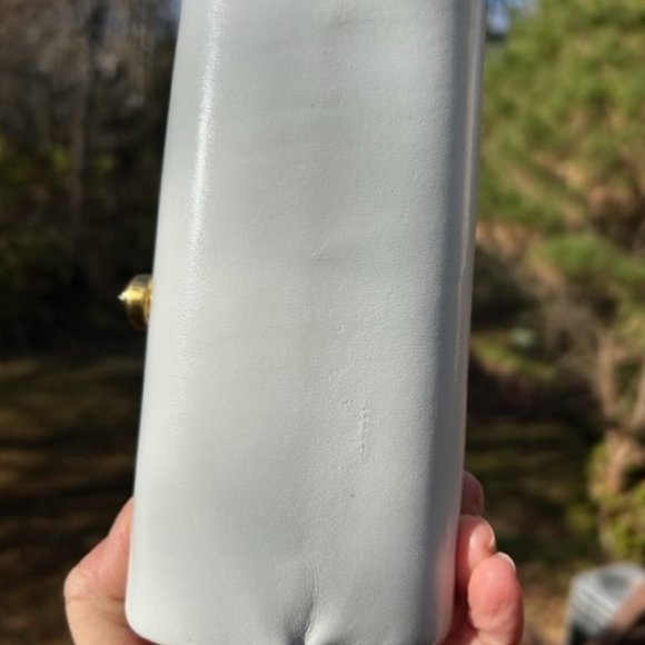 HAHN Designer White Leather Hard Case PURSE - Picture 8 of 11